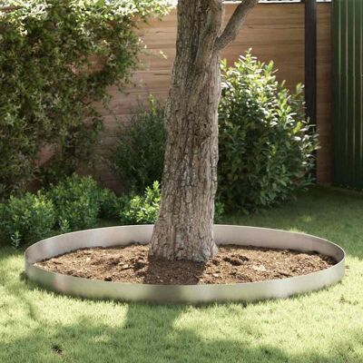 vidaXL Raseneinfassung Silber 450 x 0,05 x 20 cm Edelstahl - Silber vidaXL Raseneinfassung Silber 450 x 0,05 x 20 cm Edelstahl - Silber