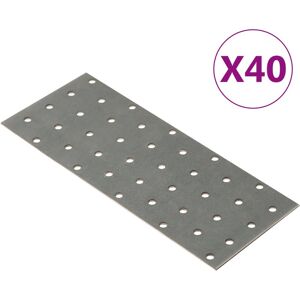 vidaXL Lochplatten 40 Stk. 2 mm 200x80 mm Verzinkter Stahl