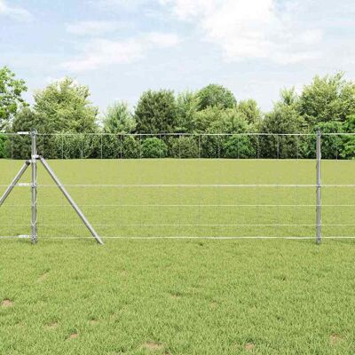 vidaXL Ground Fix Geschweißter Drahtzaun 25 x 0,8 m Verzinkter Stahl - Silber vidaXL Ground Fix Geschweißter Drahtzaun 25 x 0,8 m Verzinkter Stahl - Silber