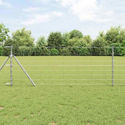 vidaXL Ground Fix Geschweißter Drahtzaun 25 x 0,8 m Verzinkter Stahl - Silber vidaXL Ground Fix Geschweißter Drahtzaun 25 x 0,8 m Verzinkter Stahl - Silber
