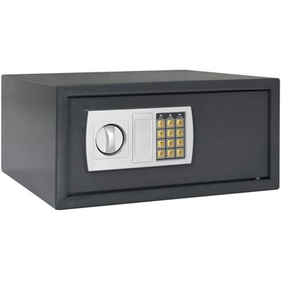 vidaXL Digitaler Safe mit Schloss Dunkelgrau 42 x 37 x 20 cm Stahl - Grau vidaXL Digitaler Safe mit Schloss Dunkelgrau 42 x 37 x 20 cm Stahl - Grau