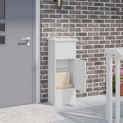 vidaXL Paketdrop-Box mit Speicher Weiß 44,5 x 29 x 110,5 cm Stahl - Weiß vidaXL Paketdrop-Box mit Speicher Weiß 44,5 x 29 x 110,5 cm Stahl - Weiß