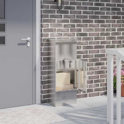 vidaXL Paketdrop-Box mit Tür Silber 44,5 x 29 x 110,5 cm Edelstahl - Silber vidaXL Paketdrop-Box mit Tür Silber 44,5 x 29 x 110,5 cm Edelstahl - Silber