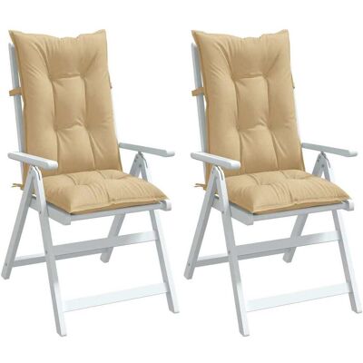 vidaXL - High-back cushions 2 pcs - Melange Beige - 120x50x7 cm - Kissen vidaXL - High-back cushions 2 pcs - Melange Beige - 120x50x7 cm - Kissen