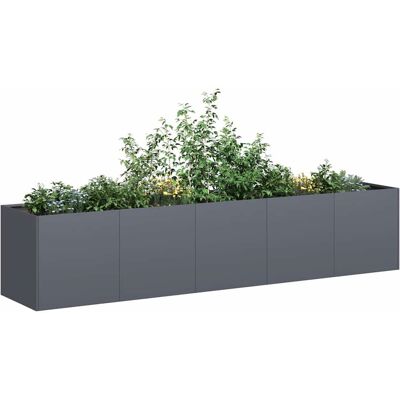 vidaXL Pflanzgefäß Anthrazit 200 x 40 x 40 cm Kaltgewalzter Stahl - Anthrazit vidaXL Pflanzgefäß Anthrazit 200 x 40 x 40 cm Kaltgewalzter Stahl - Anthrazit