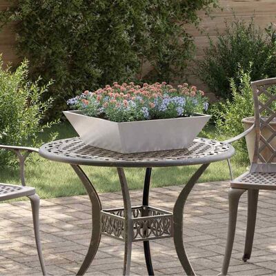 vidaXL Garten-Pflanzgefäß Silber 50 x 50 x 15 cm Edelstahl - Silber vidaXL Garten-Pflanzgefäß Silber 50 x 50 x 15 cm Edelstahl - Silber