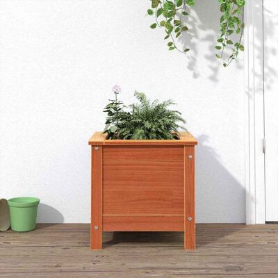 vidaXL Garten-Pflanzgefäß Wachsbraun 40 x 40 x 39 cm - Braun vidaXL Garten-Pflanzgefäß Wachsbraun 40 x 40 x 39 cm - Braun