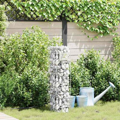 vidaXL Gabionen Wasserhahn Silber 25 x 25 x 100 cm Edelstahl - Silber vidaXL Gabionen Wasserhahn Silber 25 x 25 x 100 cm Edelstahl - Silber