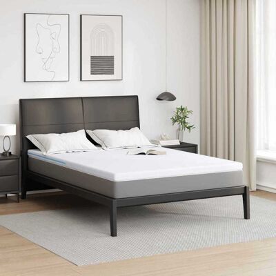 vidaXL Matratzenauflage Weiß 140 x 190 cm Jacquard-Stoff - Weiß vidaXL Matratzenauflage Weiß 140 x 190 cm Jacquard-Stoff - Weiß