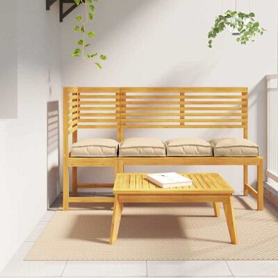 vidaXL Kissen 4 pcs Beige 40 x 40 x 8 cm Oxford-Stoff - Beige vidaXL Kissen 4 pcs Beige 40 x 40 x 8 cm Oxford-Stoff - Beige