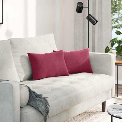 vidaXL Sofakissen 2 pcs Weinrot 50 x 30 cm Cordstoff - Blau vidaXL Sofakissen 2 pcs Weinrot 50 x 30 cm Cordstoff - Blau