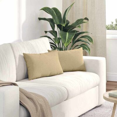 vidaXL Sofakissen 2 pcs Grau-Grün 50 x 30 cm Cordstoff - Grün vidaXL Sofakissen 2 pcs Grau-Grün 50 x 30 cm Cordstoff - Grün