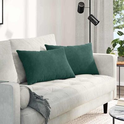 vidaXL Sofakissen 2 pcs Dunkelgrün 60 x 40 cm Cordstoff - Grün vidaXL Sofakissen 2 pcs Dunkelgrün 60 x 40 cm Cordstoff - Grün