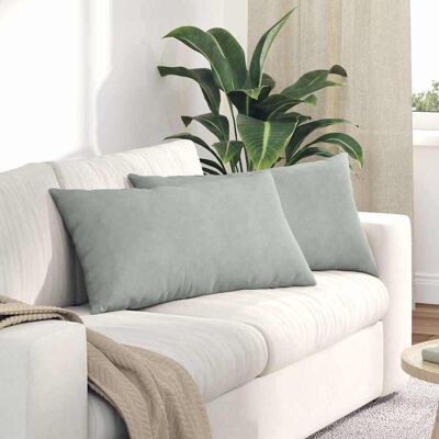 vidaXL Sofakissen 2 pcs Hellgrau 80 x 40 cm Cordstoff - Hellgrau vidaXL Sofakissen 2 pcs Hellgrau 80 x 40 cm Cordstoff - Hellgrau