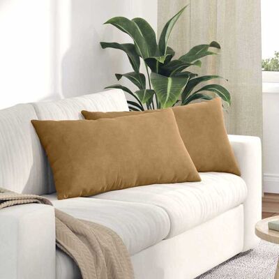 vidaXL Sofakissen 2 pcs Braun 80 x 40 cm Cordstoff - Braun vidaXL Sofakissen 2 pcs Braun 80 x 40 cm Cordstoff - Braun