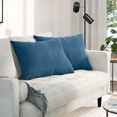 vidaXL Sofakissen 2 pcs Blau 70 x 50 cm Cordstoff - Blau vidaXL Sofakissen 2 pcs Blau 70 x 50 cm Cordstoff - Blau
