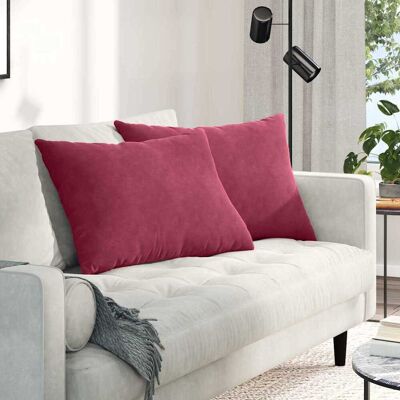 vidaXL Sofakissen 2 pcs Weinrot 70 x 50 cm Cordstoff - Rot vidaXL Sofakissen 2 pcs Weinrot 70 x 50 cm Cordstoff - Rot