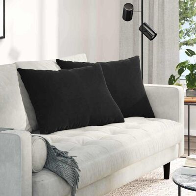 vidaXL Sofakissen 2 pcs Schwarz 70 x 50 cm Cordstoff - Schwarz vidaXL Sofakissen 2 pcs Schwarz 70 x 50 cm Cordstoff - Schwarz