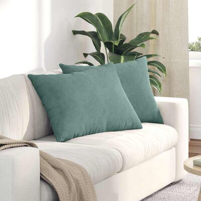 vidaXL Sofakissen 2 pcs Meergrün 70 x 50 cm Cordstoff - Grün vidaXL Sofakissen 2 pcs Meergrün 70 x 50 cm Cordstoff - Grün