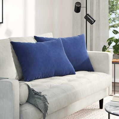 vidaXL Sofakissen 2 pcs Polizeiblau 70 x 50 cm Cordstoff - Blau vidaXL Sofakissen 2 pcs Polizeiblau 70 x 50 cm Cordstoff - Blau