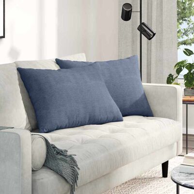 vidaXL Sofakissen 2 pcs Blau 70 x 50 cm Cordstoff - Blau vidaXL Sofakissen 2 pcs Blau 70 x 50 cm Cordstoff - Blau