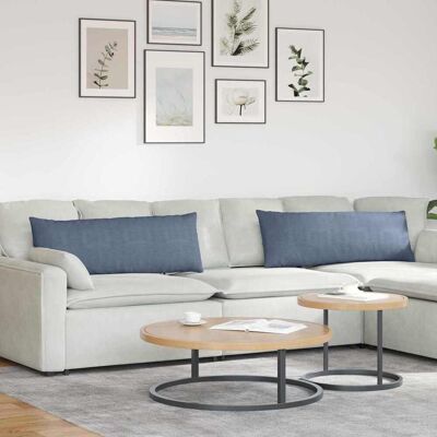 vidaXL Sofakissen 2 pcs Blau 120 x 40 cm Cordstoff - Blau vidaXL Sofakissen 2 pcs Blau 120 x 40 cm Cordstoff - Blau