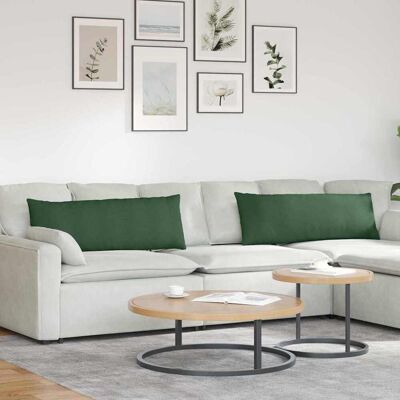 vidaXL Sofakissen 2 pcs Dunkelgrün 120 x 40 cm Cordstoff - Grün vidaXL Sofakissen 2 pcs Dunkelgrün 120 x 40 cm Cordstoff - Grün