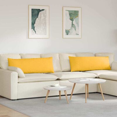 vidaXL Sofakissen 2 pcs Helles Gelb 120 x 40 cm Cordstoff - Gelb vidaXL Sofakissen 2 pcs Helles Gelb 120 x 40 cm Cordstoff - Gelb