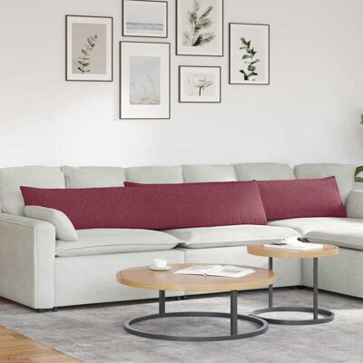 vidaXL Sofakissen 2 pcs Weinrot 200 x 40 cm Stoff - Rot vidaXL Sofakissen 2 pcs Weinrot 200 x 40 cm Stoff - Rot