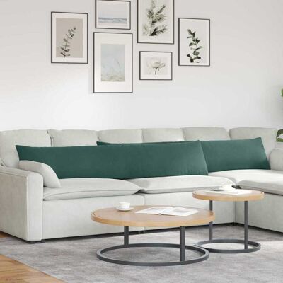 vidaXL Sofakissen 2 pcs Dunkelgrün 200 x 40 cm Cordstoff - Grün vidaXL Sofakissen 2 pcs Dunkelgrün 200 x 40 cm Cordstoff - Grün
