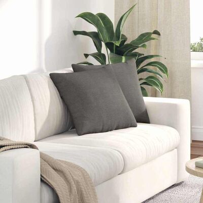 vidaXL Sofakissen 2 pcs Hellgrau 45 x 45 cm Cordstoff - Hellgrau vidaXL Sofakissen 2 pcs Hellgrau 45 x 45 cm Cordstoff - Hellgrau