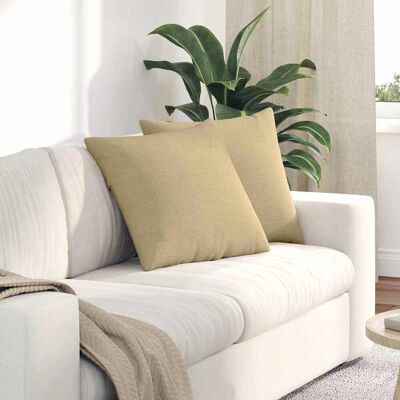 vidaXL Sofakissen 2 pcs Grau-Grün 50 x 50 cm Cordstoff - Grün vidaXL Sofakissen 2 pcs Grau-Grün 50 x 50 cm Cordstoff - Grün