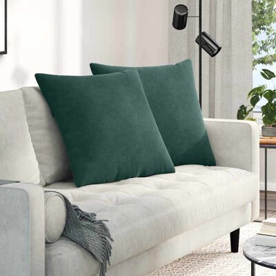 vidaXL Sofakissen 2 pcs Dunkelgrün 60 x 60 cm Cordstoff - Grün vidaXL Sofakissen 2 pcs Dunkelgrün 60 x 60 cm Cordstoff - Grün