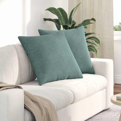 vidaXL Sofakissen 2 pcs Meergrün 60 x 60 cm Cordstoff - Grün vidaXL Sofakissen 2 pcs Meergrün 60 x 60 cm Cordstoff - Grün