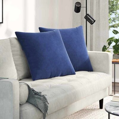 vidaXL Sofakissen 2 pcs Polizeiblau 60 x 60 cm Cordstoff - Blau vidaXL Sofakissen 2 pcs Polizeiblau 60 x 60 cm Cordstoff - Blau