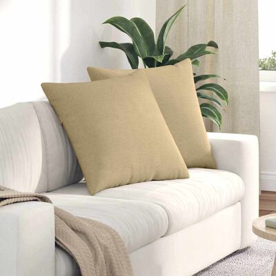 vidaXL Sofakissen 2 pcs Grau-Grün 60 x 60 cm Cordstoff - Grün vidaXL Sofakissen 2 pcs Grau-Grün 60 x 60 cm Cordstoff - Grün