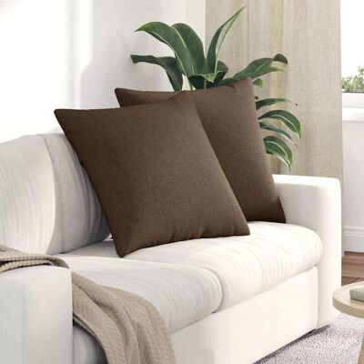 vidaXL Sofakissen 2 pcs Braun 80 x 80 cm Stoff - Braun vidaXL Sofakissen 2 pcs Braun 80 x 80 cm Stoff - Braun