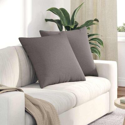 vidaXL Sofakissen 2 pcs Taupe 80 x 80 cm Stoff - Taupe vidaXL Sofakissen 2 pcs Taupe 80 x 80 cm Stoff - Taupe