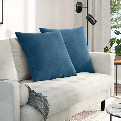 vidaXL Sofakissen 2 pcs Blau 80 x 80 cm Cordstoff - Blau vidaXL Sofakissen 2 pcs Blau 80 x 80 cm Cordstoff - Blau