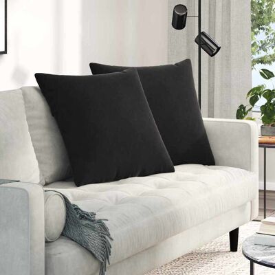 vidaXL Sofakissen 2 pcs Schwarz 80 x 80 cm Cordstoff - Schwarz vidaXL Sofakissen 2 pcs Schwarz 80 x 80 cm Cordstoff - Schwarz