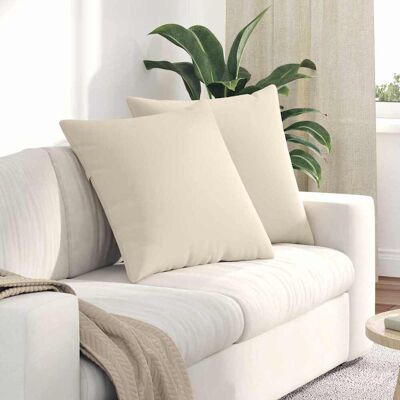 vidaXL Sofakissen 2 pcs Beige 80 x 80 cm Stoff - Beige vidaXL Sofakissen 2 pcs Beige 80 x 80 cm Stoff - Beige