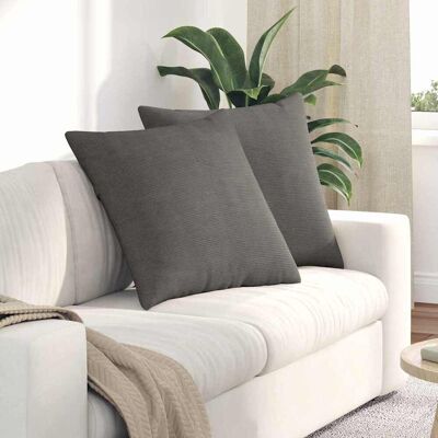 vidaXL Sofakissen 2 pcs Hellgrau 80 x 80 cm Cordstoff - Hellgrau vidaXL Sofakissen 2 pcs Hellgrau 80 x 80 cm Cordstoff - Hellgrau