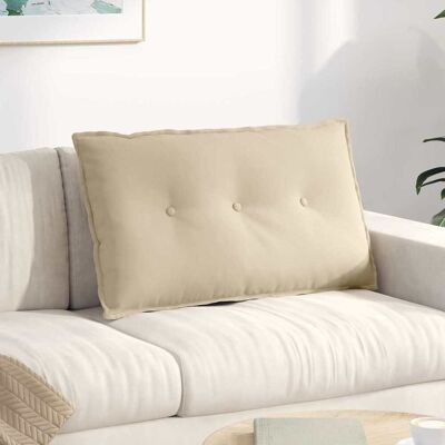 vidaXL Rücken Kissen Creme 80 x 50 cm Mikrofaserstoff - Creme vidaXL Rücken Kissen Creme 80 x 50 cm Mikrofaserstoff - Creme