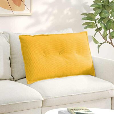 vidaXL Rücken Kissen Helles Gelb 80 x 50 cm Cordstoff - Gelb vidaXL Rücken Kissen Helles Gelb 80 x 50 cm Cordstoff - Gelb