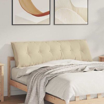 vidaXL Rücken Kissen Creme 160 x 50 cm Mikrofaserstoff - Creme vidaXL Rücken Kissen Creme 160 x 50 cm Mikrofaserstoff - Creme