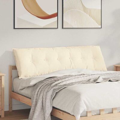 vidaXL Rücken Kissen Creme 160 x 50 cm Cordstoff - Creme vidaXL Rücken Kissen Creme 160 x 50 cm Cordstoff - Creme