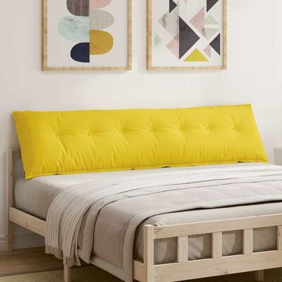 vidaXL Rücken Kissen Helles Gelb 200 x 19 x 50 cm Stoff - Gelb vidaXL Rücken Kissen Helles Gelb 200 x 19 x 50 cm Stoff - Gelb