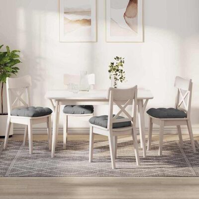 vidaXL Sitzkissen 4 pcs Dunkelgrau 40 x 40 cm Mikrofaserstoff - Grau vidaXL Sitzkissen 4 pcs Dunkelgrau 40 x 40 cm Mikrofaserstoff - Grau