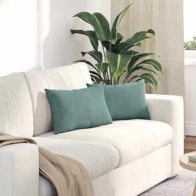 vidaXL Sofakissen 2 pcs Meergrün 50 x 30 cm Cordstoff - Grün vidaXL Sofakissen 2 pcs Meergrün 50 x 30 cm Cordstoff - Grün