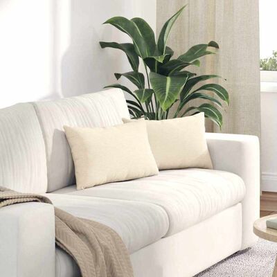 vidaXL Sofakissen 2 pcs Creme 50 x 30 cm Cordstoff - Creme vidaXL Sofakissen 2 pcs Creme 50 x 30 cm Cordstoff - Creme